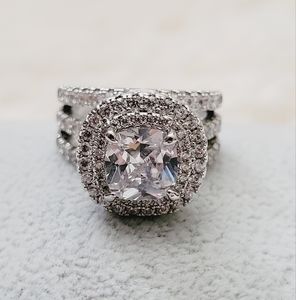 925 Halo Diamond Ring in Sterling Silver